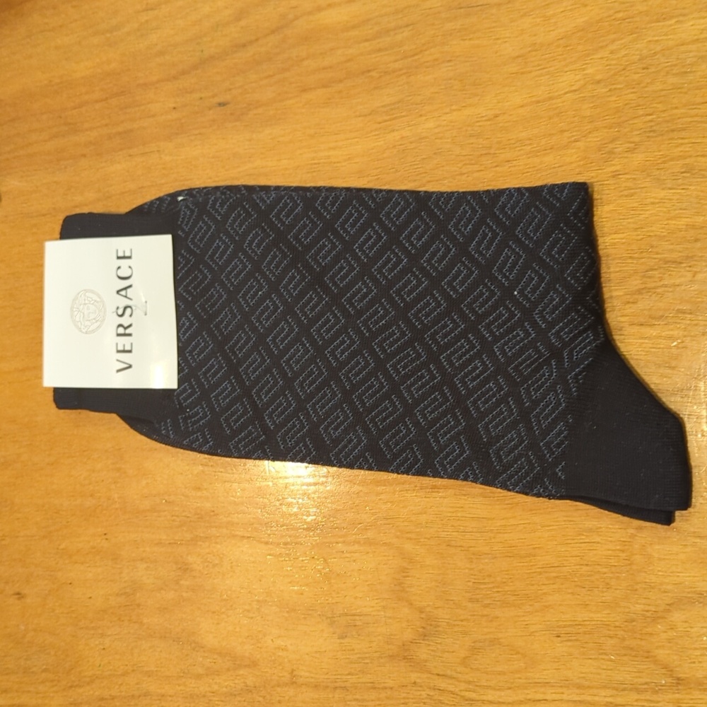 Versace Navy Dress Socks